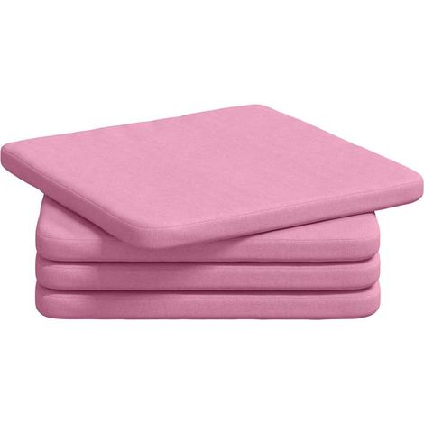 Maison Exclusive - Sitzkissen 4 Stück Rosa 40 x 40 x 3 cm Stoff