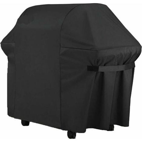 Housse Barbecue - 600D Tissu Oxford Bâche de Protection BBQ Couverture de Gril Anti-UV/Anti-l'eau/Anti-l'Humidité pour Weber, Holland, JennAir, Brinkmann Char Broil (132x66x109cm) (1/4)