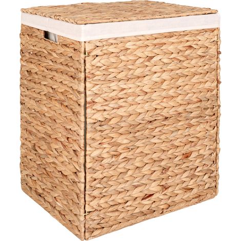 Cesta portabiancheria Passo in giacinto d'acqua naturale 43x32x55 cm (1/5)