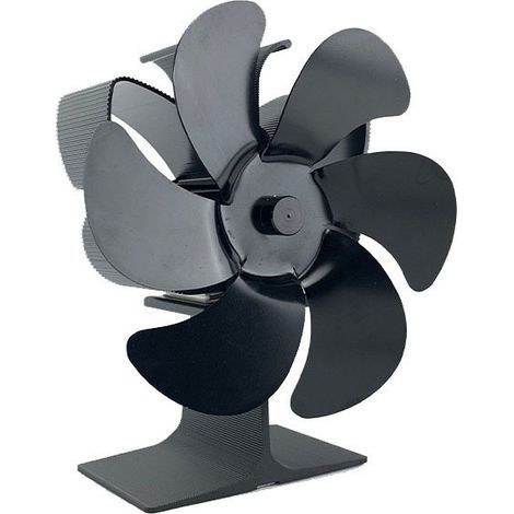 Kaminventilator mit 6 Flügeln, thermodynamischer Ventilator mit 6 Flügeln, schmetterlingsförmiger Ofenlüfter – 15 x 11 x 19 cm