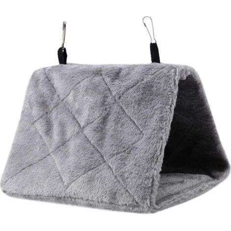 Nid d'oiseaux, tente de camping pour oiseaux Jouets d'hiver pour animaux de compagnie (S, Gris) (1/5)