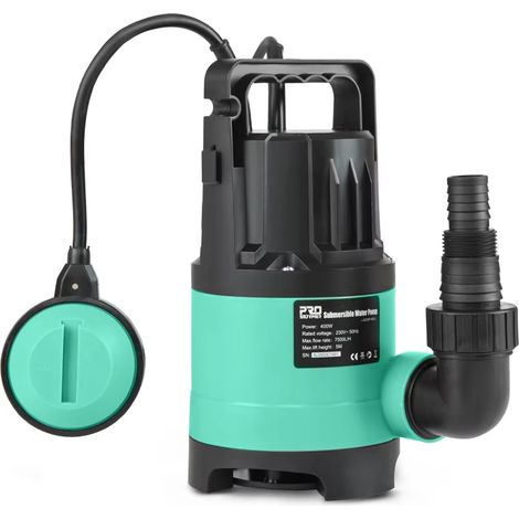 Pompe submersible 400 W, Pompe à eau portable, 7500 L/h, Accessoires de piscine, Idéale pour bassins à poissons et applications de drainage (1/5)