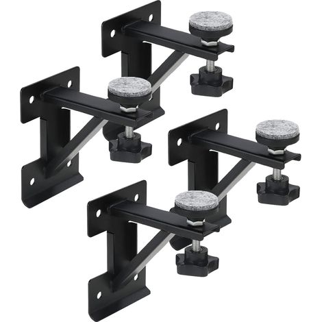 4Pcs Supports D'évier Encastrés, Kits de Réparation D'évier Encastrables Réglables Support En Acier Inoxydable Système D'installation et de Réparation D'évier de Cuisine (1/5)