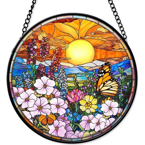 Attrape-soleil en verre vitrail 12.5 cm – Déco maison élégante (1/3)