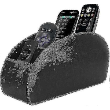 Porte-télécommande en cuir avec 5 compartiments, organisateur de bureau, cadeau idéal (1/4)