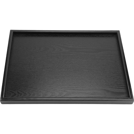 Plateau de service rectangulaire en bois massif pour thé, café, collations et repas, n° 4 (1/5)