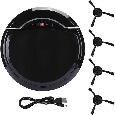 Aspirateur Robot Intelligent avec Brosse de Nettoyage, Charge USB 5V DC, Balayeuse Automatique pour Sol (1/5)