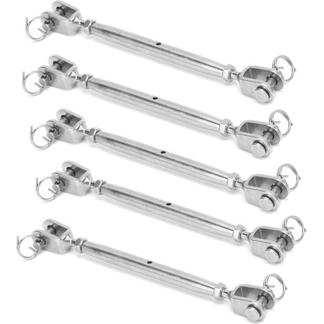 Lot de 5 crochets robustes en acier inoxydable pour tendeurs de câbles. (1/5)