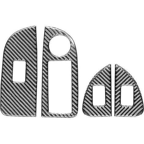 Accessoires autocollants pour panneaux de commande de portières de voiture en fibre de carbone (2015-2023) (1/5)