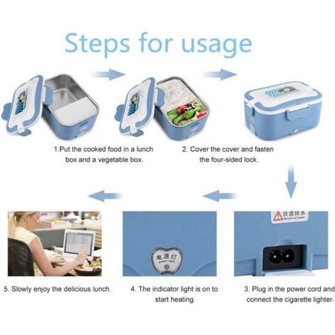 Lunch Box Chauffante - - 1.5L - Compatible 24V - Acier Inoxydable - Design Contemporain (1/4)