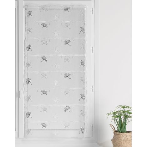 Modulable en voile fantaisie brodé Gris clair 45x90 cm