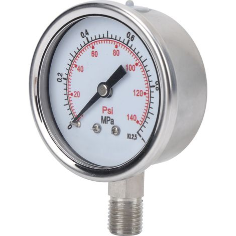 Manomètre industriel en acier inoxydable, mesure précise 0–1,0 MPa, filetage M14x1,5, Y-60BF