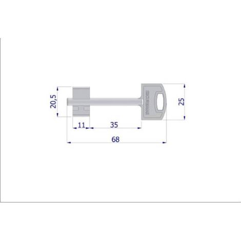 10 x CHIAVE GREZZA GAMBO 68 MM SECUREMME