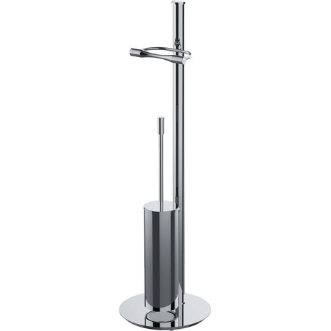 COLOMBO DESIGN Isole 2 piantana con porta rotolo e porta scopino cromato codice prod: B9407NCR