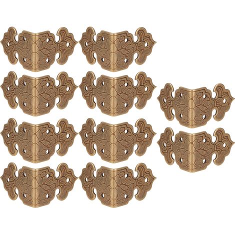 Eckenschutz aus Kupfer, Tischkantenschutz für Schmuckkästchen, Geschenkboxen aus Holz, Schränke, Bronze (1/5)