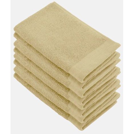 Serviettes d'invités - Coton doux - Lot de 8 - Qualité hôtelière - 100 % coton - 550 g/m² - 30 x 50 cm - Jaune maïs (1/5)