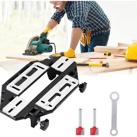 Gabarit CharnièRe Porte,Gabarit Pour Charnière Porte Alliage D'Aluminium Ouvreur Trou Pour Travail Bois Localisateur Fente Guide Trou Pour Charnière Porte Bois Gabarit Pour Installation Serrure Porte (1/5)