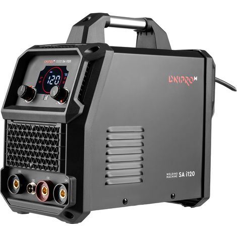 Soldador MIG FLUX MMA 120A LIFT TIG Dnipro-M, Sin Gas, Control Sinérgico, Hot Start, Arc Force, Anti Stick, Pantalla LED, Hilo 0,8-1,0 mm. SA i120 (1/5)