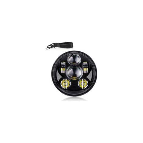 – 12V LED-Rundscheinwerfer (70W) für Motorräder – 2 Beleuchtungsmodi – Wasserdicht (IP67) – Einfache Montage für 5,75-Zoll-Motorräder – Crezuo (1/4)
