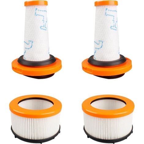 Filtre pour Rowenta X-FORCE FLEX 9.60, Filtres pour Rowenta X-FORCE FLEX 9.60 et X-NANO ESSENTIAL RH20xx, 2 Pré-Filtres + 2 Filtres Moteur, Filtres HEPA lavables pour ZR009010, ZR009012 (1/5)