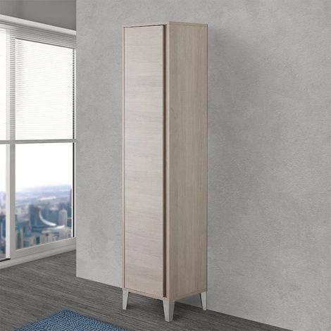 Colonna bagno porta scopa da 40 cm linea Way in rovere chiaro (1/4)