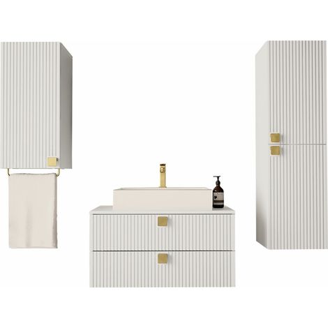 Conjunto de mueble de baño Orlvera 105, Blanco (1/5)