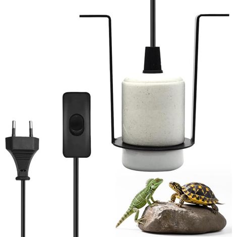 Keramik-Wärmelampe für Reptilien – E27-Fassung – 1,5 m Kabel und Stecker – Wärmelampe für Aquarien, Reptilien, UV-Lampe – Geeignet für Schildkröten, Echsen und Bartagamen (1/5)