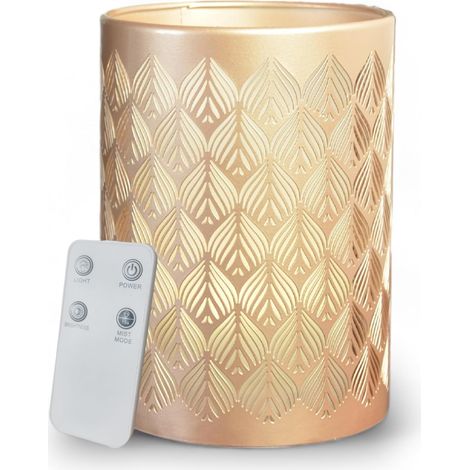 Diffuseur Huile Essentielle Vienne – Diffuseur Ultrasonique Multifonction Aromathérapie à Froid – Diffuseur Électrique Parfum Maison - Télécommande et Éclairage Led Coloré – Métal et Verre (1/5)