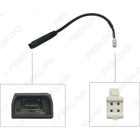 Câble adaptateur USB audio/vidéo 4 broches compatible avec Chevrolet Cruze/anciennes Malibu/anciennes Buick Excelle.