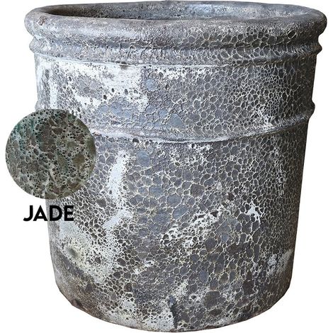 Pot de fleurs Cache-pot Artisanal Intérieur et Extérieur Résistant au Gel Jade - PANGIVO