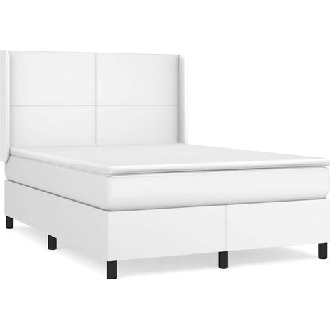 Maison Exclusive - Boxspringbett mit Matratze Weiß 140x200 cm Kun (1/5)