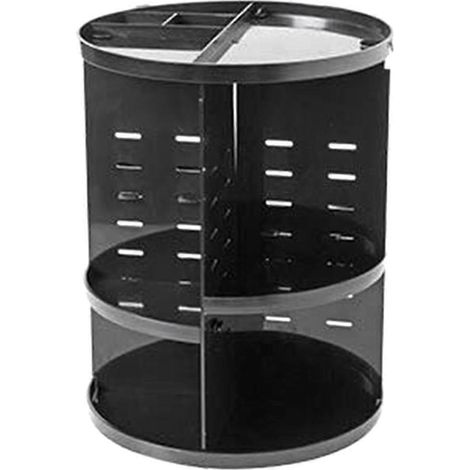 Organisateur de maquillage rotatif à 360°, support de rangement rotatif et ajustable à monter soi-même, grande capacité de maquillage (1/5)