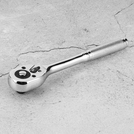 Clé à cliquet à dégagement rapide 45 dents réglable, douille chromée, outil à main professionnel à tête carrée 3/8 po (1/5)