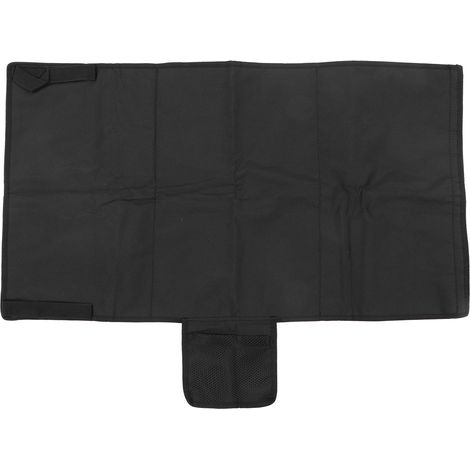 Repose-pieds avion pour enfants, portable et pliable, installation facile, sangle nylon réglable, rallonge de siège avion noir (1/5)