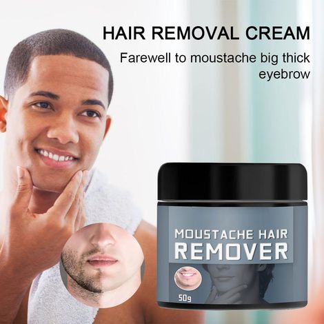 Crème dépilatoire visage homme, soin barbe sans douleur, élimination rapide des poils, hydratation intense, 100 ml tube. (1/5)