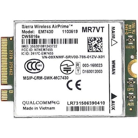 4G LTE WWAN-Karte EM7345 DW5816e 4G-Modul CAT6 NGFF-Schnittstelle Drahtloskarte