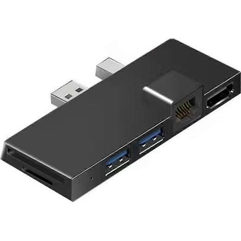 Station d'accueil pour Microsoft Surface Pro 4/5/6, compatible HDMI, projection sur écran PC, port Ethernet 100M, adaptateur USB 3.0, A (1/5)