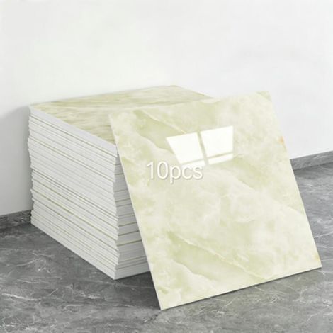Un juego de 10 paneles de papel pintado autoadhesivos con estampado de mármol (no son azulejos reales, dimensiones: 30 x 30 x 0,2 cm). (1/5)