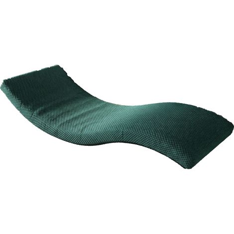 Mensola per gatti in metallo, forma a onda, 95 cm, asimmetrica, a sinistra, colore verde bottiglia. (1/5)