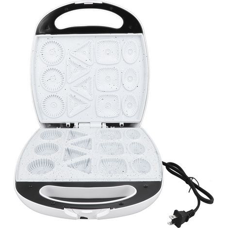 Electric cookie maker with safety handle, compact, non-stick, 13 holes, for waffles, breakfast, US plug, 110V (1/5)