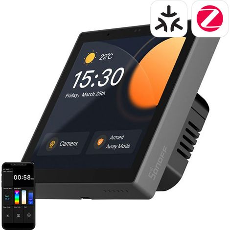 WiFi/Bluetooth/ZigBee Matter Control Panel Sonoff NSPanel Pro (Schwarz)