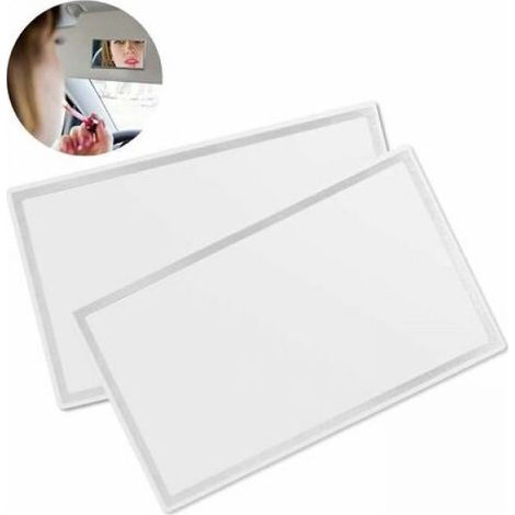 Deux miroirs de maquillage portables auto-adhésifs en acier inoxydable pour intérieur de voiture (1/5)