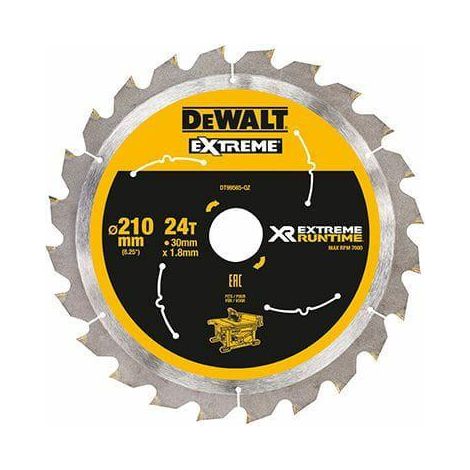 DeWalt XR Extreme Runtime circular hoja estático, 1 pieza, 210/30 mm 36 WZ/FZ, dt99566 de QZ