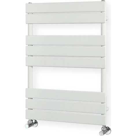 Milano Lustro White Flat Panel Heated Towel Rail Radiator - 825mm x 600mm (1/4)