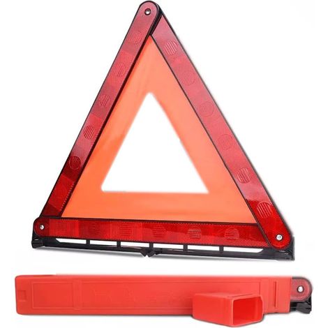 Triangle de signalisation d'urgence réfléchissant pliable pour voiture