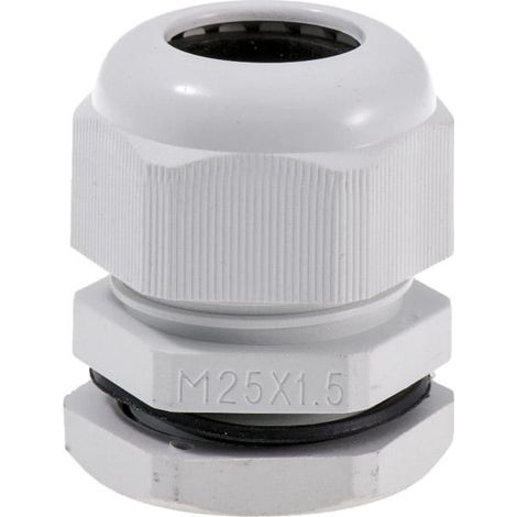 Presse-étoupe métrique avec écrou M25 IP67 12-18 mm gris Pawbol D.3081