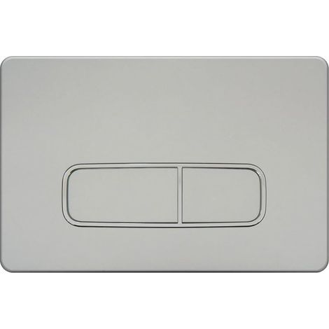 Plaque de Commande WC, Compatible avec Geberit Sigma, UP300&UP320, avec Double Chasse, Équipée d'un Set de Leviers de Chasse et d'un Cadre d'Installation, Dimensions 243×164mm(Gris argenté) (1/5)