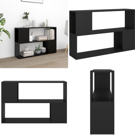 Bibliothèque Noir 100x24x63 cm Bois d'ingénierie - Bibliothèque - Meuble Tv - Étagère - Rangement - Noir - Home & Living (1/5)