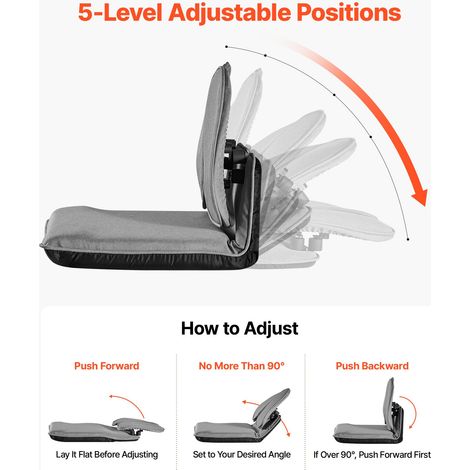 Chaise de Sol Pliable Dossier Ergonomique Réglable à 5 Positions (1/5)