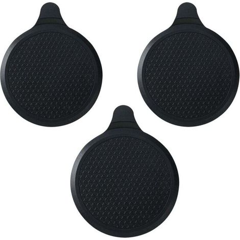 Lot de 3 bouchons de vidange en silicone Ø 18,5 cm, bouchon pour baignoire, évier de cuisine, lavabo de salle de bain, noir (1/4)